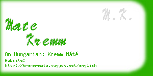 mate kremm business card
