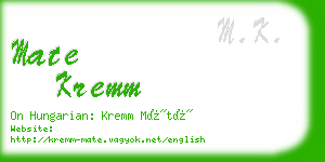 mate kremm business card